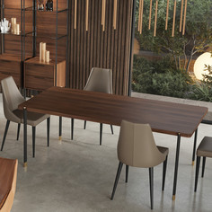 Обеденный стол benissa, mod interiors (mod interiors) коричневый 96x75 см.