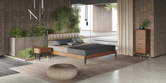 Кровать benissa, mod interiors (mod interiors) коричневый 213x111 см.