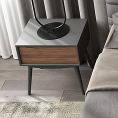 Прикроватная тумбочка sevilla, mod interiors (mod interiors) серый 39x50 см.