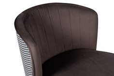 30c-309w ser cтул барный велюр серо-коричневый 54*54*106см с ч/б спинкой (garda decor) коричневый