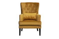 Кресло rimini велюр горчичный colton 022-orang 74*84*104см с подушкой (garda decor) коричневый