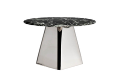 76ar-8121-stol/ob стол обеденный иск.мрамор verde/хром d120*75 (garda decor) серый
