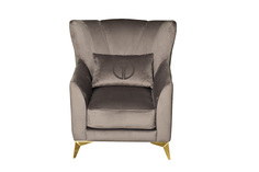 Кресло siena велюр серый триумф17 83*82*93мм (garda decor) серый