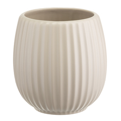 Горшок цветочный кремового цвета из коллекции edge, 2,7л (tkano) белый