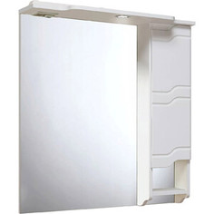 Зеркальный шкаф Runo Стиль 75х80 правый, белый (00000001128) РУНО