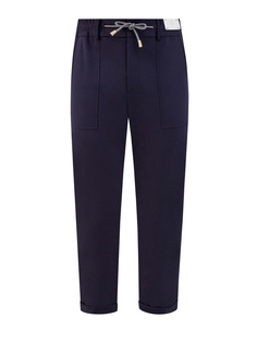 Укороченные брюки с отворотами и поясом на кулиске Eleventy