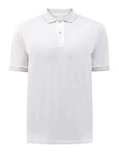 Хлопковое поло с эластичной отделкой в полоску Eleventy