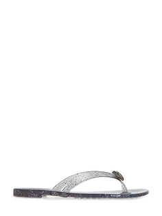 Шлепанцы с мерцающими вкраплениями и кристаллами Swarovski Casadei