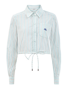 Кроп-рубашка в полоску с регулируемыми завязками Etro