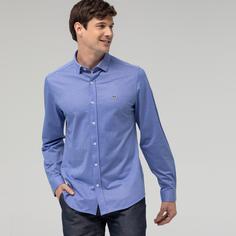 Мужская тканая рубашка с длинным рукавом Lacoste