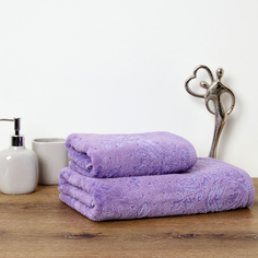 Полотенце махровое Rosina, сиреневое Cozy Home