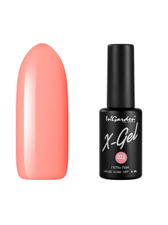 Гель лак для ногтей In’Garden X-Gel N° 11 кораллово-розовый плотный 8 мл Ingarden