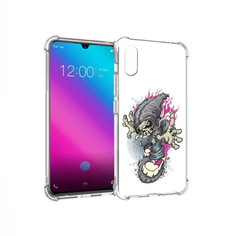 Чехол MyPads Tocco для Vivo V11 нарисованный скелет на скейт борде (PT117900.427.512)