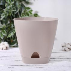 Цветочный горшок InGreen с прикорневым поливом amsterdam Р00001439 4 л шоколад 1 шт.