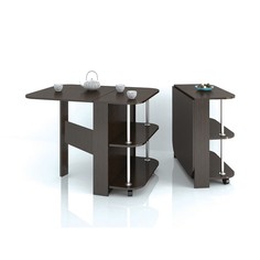 Стол-книжка с полками, 750х800х400(1050), Венге No Brand