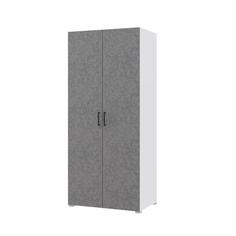Шкаф Дамаск 2х ств, 800х510х1824, Белый/Бетон No Brand