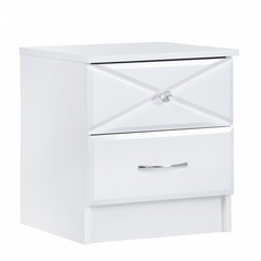 Тумба прикроватная Севиль МДФ, Белый/Белый глянец No Brand