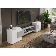 Тумба ТВ Инкастро 2580х610х373 Белый/Бетон светлый ЛДСП No Brand