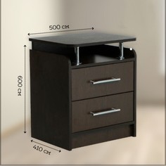Тумба прикроватная Милан, 600х500х410, Венге No Brand