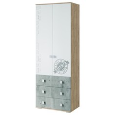 Шкаф для белья Тренд 802х460х2176 белья крафт/метрополитан грей/белый фп No Brand