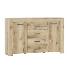 Комод с ящиками и дверками Квадро 33, 1400х380х874, Дуб делано No Brand