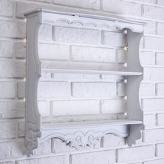 Полка навесная "Прованс", трёхъярусная, белая, 49×13×49 см No Brand