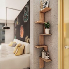 Полка угловая Стайл 300х300х1880 крафт No Brand