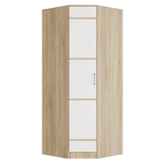 Шкаф угловой Сакура 876х876х2216 дуб сонома/белый No Brand