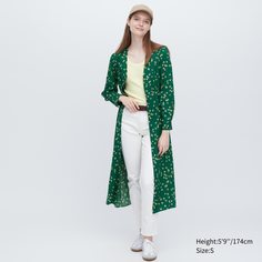 Туника женская UNIQLO 455648COL53 зеленая M (доставка из-за рубежа)