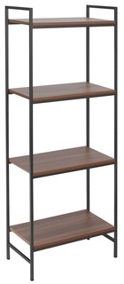 Стеллаж GreenWeen ALTO, черный, ЛДСП Орех