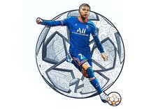Деревянные пазлы Active puzzles Килиан Мбаппе 70 деталей