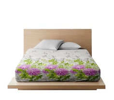 Простыня на резинке Ночь Нежна Астры фиолет. осн. 5563-1 Бязь . 160х200х20 АЛЬФА ТРЕЙД ООО