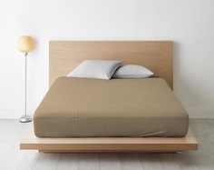 Простыня на резинке Ночь Нежна Королева коричн. комп. 7122-1 Бязь . 140х200х20