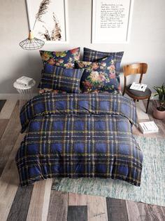 Пододеяльник Ночь Нежна Клайд синий 70073-1 Поплин ЕВРО 240х220