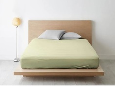 Простыня на резинке Ночь Нежна Нежный лимон 634 Поплин гл/кр 200х200х20