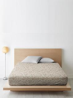 Простыня на резинке Ночь Нежна Гжель беж. комп. 7757-7 Бязь . 220х200х20