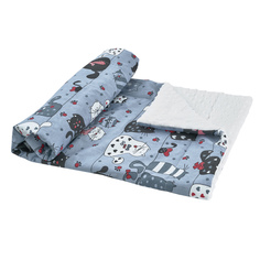 Плед AmaroBaby Растем вместе Котики серый, 95х85