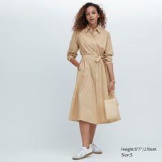 Платье женское UNIQLO 455646COL31 бежевое L (доставка из-за рубежа)