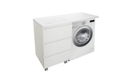 Тумба с раковиной Эстет Dallas Luxe 130 напольная, 3 ящика