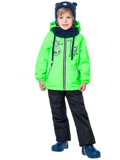Комплект верхней одежды NIKASTYLE 7м1123, салатовый неон, 104