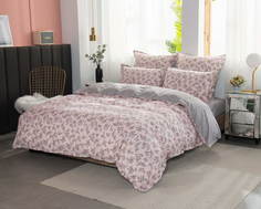 Постельное белье сатин Евро (4 наволочки) Валентина (персик) сатин Sofi de Marko