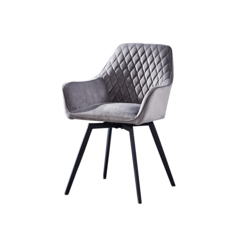 Кресло поворотное Терминал DC79001R Велюр серый