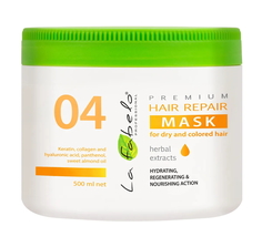 Маска La Fabelo Premium 04 Hair Repair восстановление для сухих и окрашенных волос 500 мл
