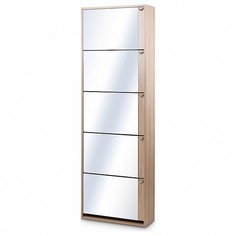 Обувница Вентал К-5S, дуб сонома/зеркальный