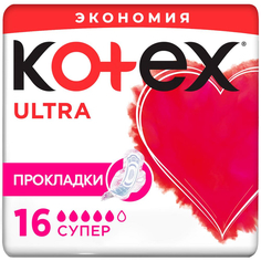 Kotex прокладки ультра сетч супер, 16 шт.