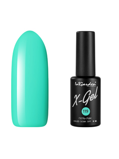 Гель лак для ногтей In’Garden X-Gel N° 119 ярко-зеленый плотный 8 мл Ingarden