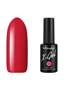 Гель лак для ногтей In’Garden X-Gel N° 122 малиновый плотный 8 мл Ingarden