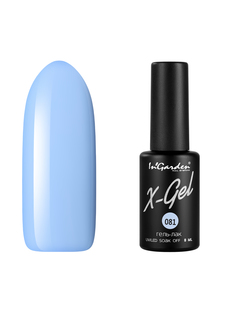 Гель лак для ногтей In’Garden X-Gel N° 81 сиренево-голубой плотный 8 мл Ingarden