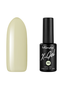 Гель лак для ногтей In’Garden X-Gel N° 109 пастельный зеленый плотный 8 мл Ingarden