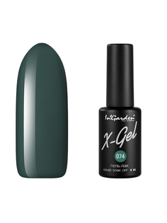 Гель лак для ногтей In’Garden X-Gel N° 74 хаки плотный 8 мл Ingarden